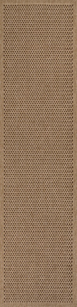 Maxine Easy Jute Contemporary Border Boho Fine Rib Weave Area Rug