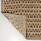 Maxine Easy Jute Contemporary Border Boho Fine Rib Weave Area Rug