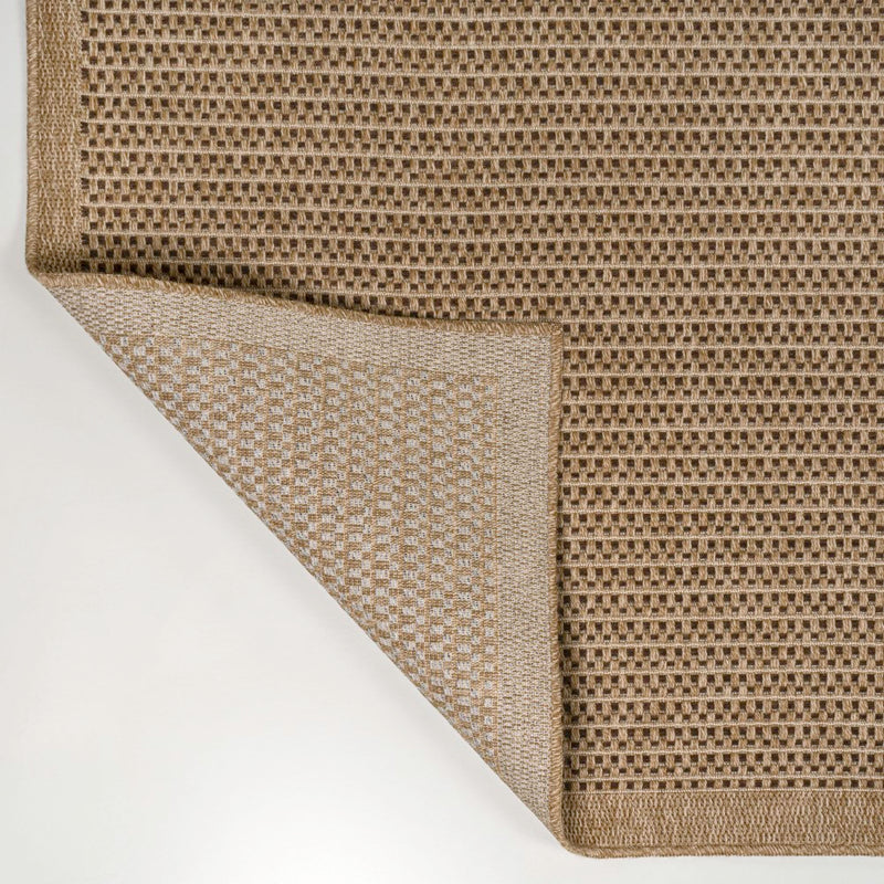 Maxine Easy Jute Contemporary Border Boho Fine Rib Weave Area Rug