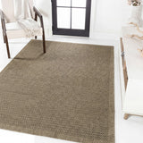 Maxine Easy Jute Contemporary Border Boho Fine Rib Weave Area Rug