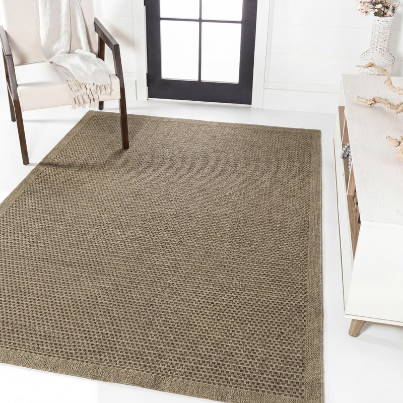 Maxine Easy Jute Contemporary Border Boho Fine Rib Weave Area Rug