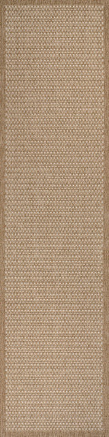 Maxine Easy Jute Contemporary Border Boho Fine Rib Weave Area Rug