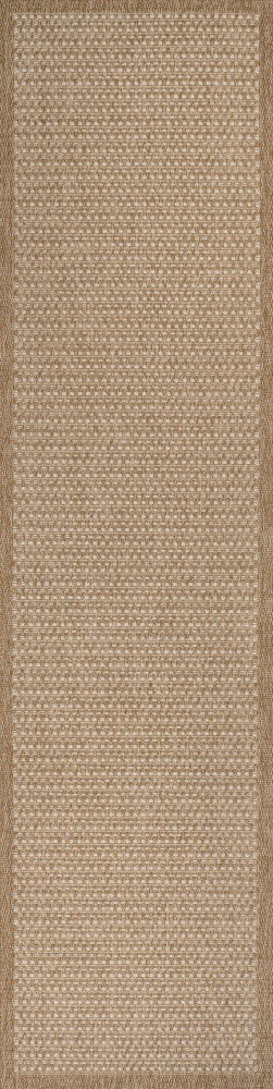 Maxine Easy Jute Contemporary Border Boho Fine Rib Weave Area Rug