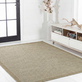 Maxine Easy Jute Contemporary Border Boho Fine Rib Weave Area Rug