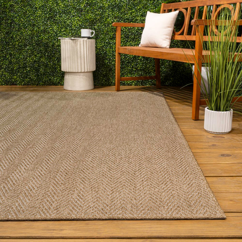 Rowena Easy Jute Scandinavian Boho Herringbone Weave Area Rug