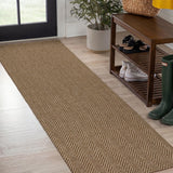 Rowena Easy Jute Scandinavian Boho Herringbone Weave Area Rug