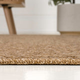Rowena Easy Jute Scandinavian Boho Herringbone Weave Area Rug