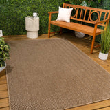 Rowena Easy Jute Scandinavian Boho Herringbone Weave Area Rug