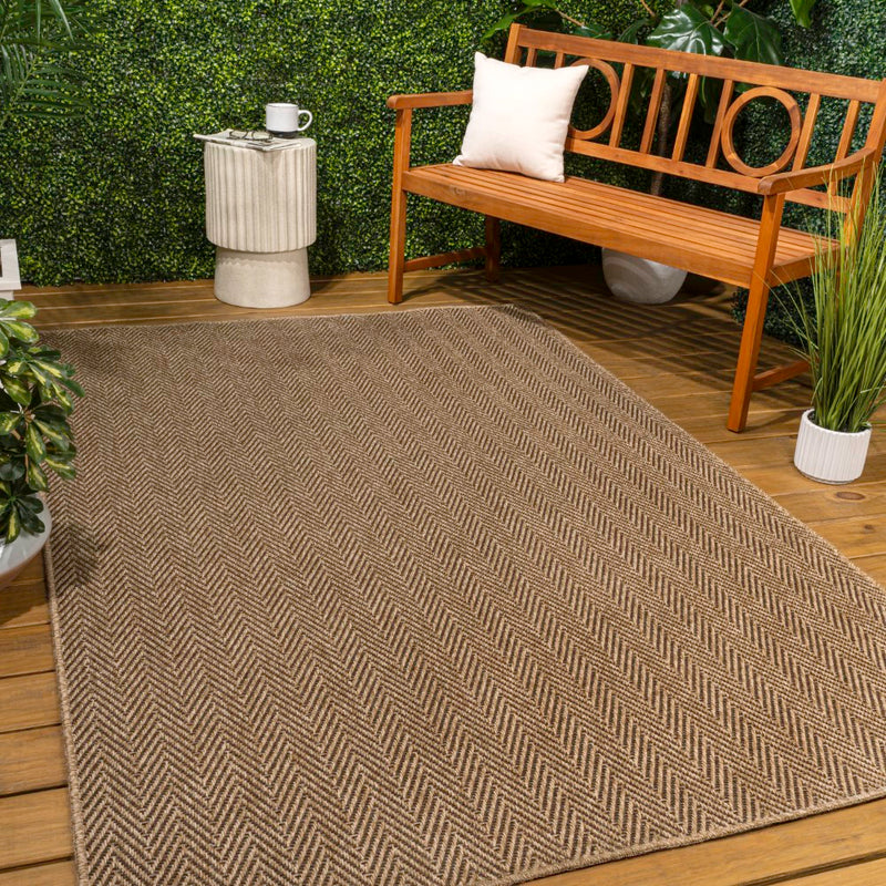 Rowena Easy Jute Scandinavian Boho Herringbone Weave Area Rug