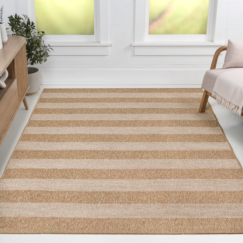 Sutton Easy Jute Modern Geometric Boho Stripe Area Rug
