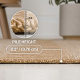 Sutton Easy Jute Modern Geometric Boho Stripe Area Rug