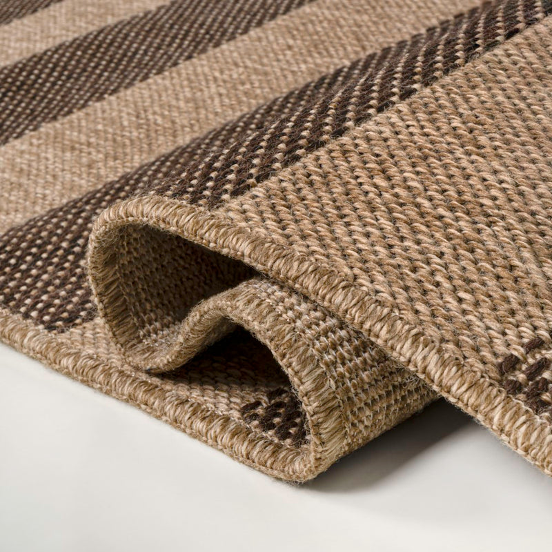 Sutton Easy Jute Modern Geometric Boho Stripe Area Rug
