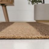 Sutton Easy Jute Modern Geometric Boho Stripe Area Rug