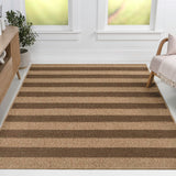 Sutton Easy Jute Modern Geometric Boho Stripe Area Rug