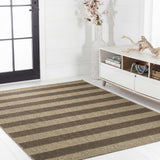 Sutton Easy Jute Modern Geometric Boho Stripe Area Rug