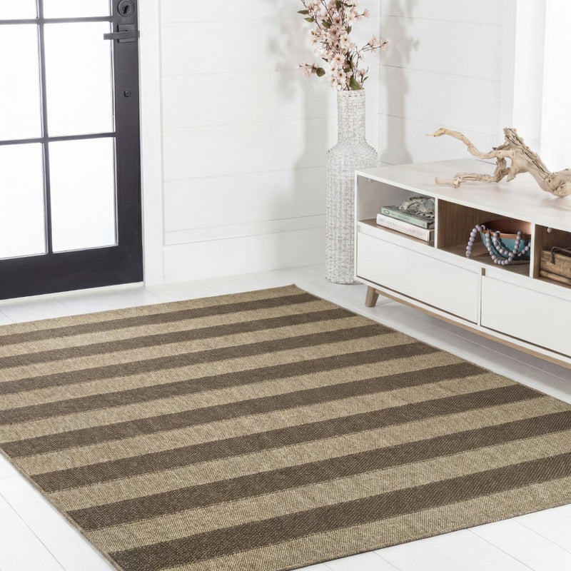 Sutton Easy Jute Modern Geometric Boho Stripe Area Rug