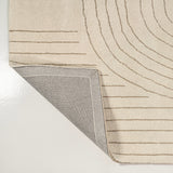 Retro Bohemian Abstract Striped Handwoven Wool Area Rug