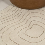 Retro Bohemian Abstract Striped Handwoven Wool Area Rug