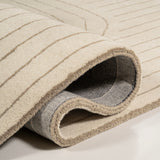 Retro Bohemian Abstract Striped Handwoven Wool Area Rug