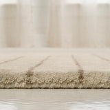 Retro Bohemian Abstract Striped Handwoven Wool Area Rug