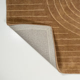 Retro Bohemian Abstract Striped Handwoven Wool Area Rug