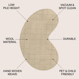 Bean Modern Plaid Grid Handwoven Wool Area Rug