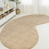 Bean Modern Plaid Grid Handwoven Wool Area Rug