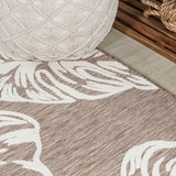 Tobago High-low Two-tone Monstera Leaf Indoor/Outdoor Area Rug