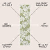 Tobago High-low Two-tone Monstera Leaf Indoor/Outdoor Area Rug