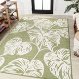 Tobago High-low Two-tone Monstera Leaf Indoor/Outdoor Area Rug