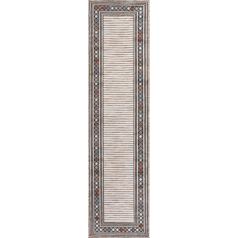 Sebastian High-low Modern Diamond Border Indoor/Outdoor Area Rug