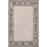 Sebastian High-low Modern Diamond Border Indoor/Outdoor Area Rug