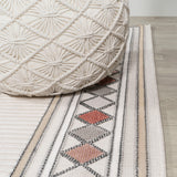 Sebastian High-low Modern Diamond Border Indoor/Outdoor Area Rug