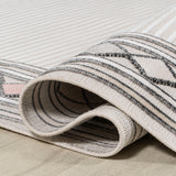Sebastian High-low Modern Diamond Border Indoor/Outdoor Area Rug