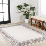 Sebastian High-low Modern Diamond Border Indoor/Outdoor Area Rug