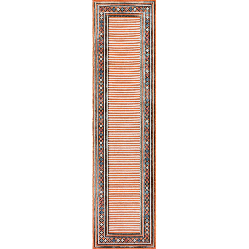 Sebastian High-low Modern Diamond Border Indoor/Outdoor Area Rug