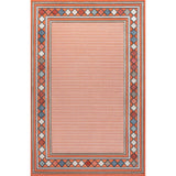 Sebastian High-low Modern Diamond Border Indoor/Outdoor Area Rug