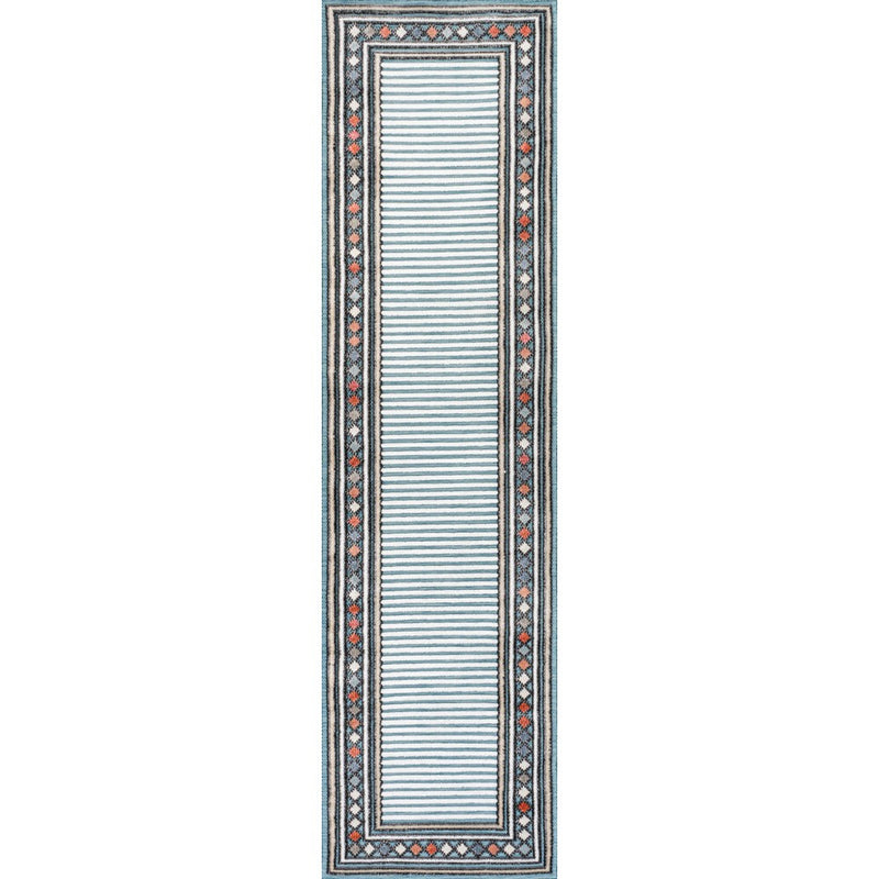 Sebastian High-low Modern Diamond Border Indoor/Outdoor Area Rug