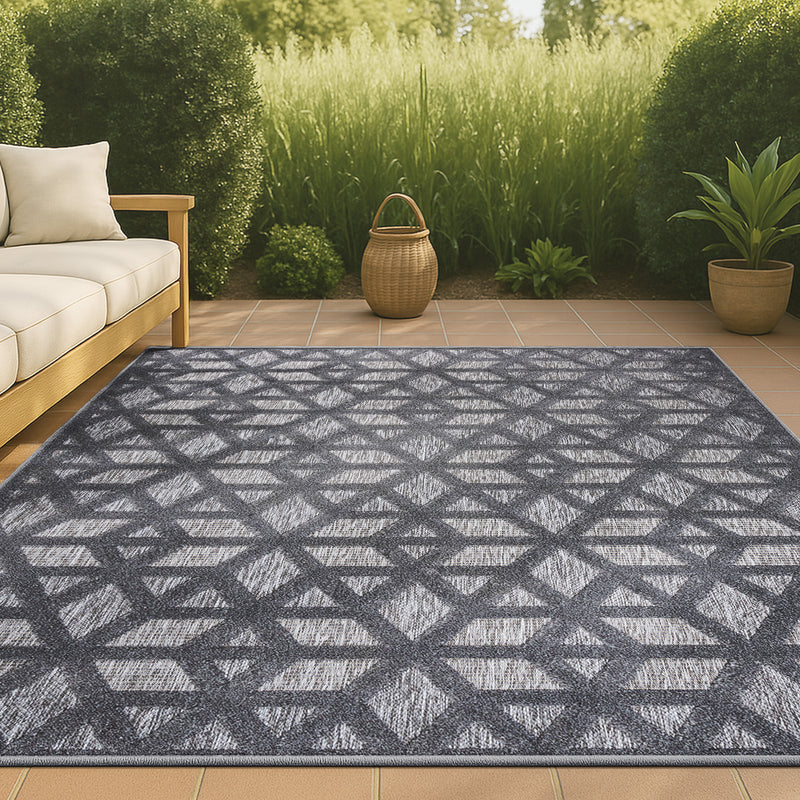 Talaia Neutral Geometric Indoor/outdoor Area Rug