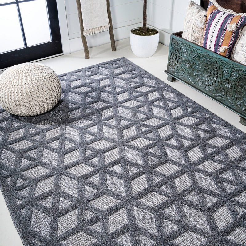 Talaia Neutral Geometric Indoor/outdoor Area Rug