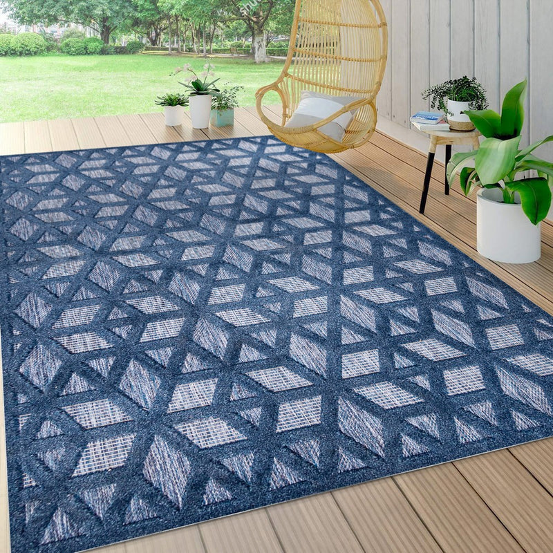 Talaia Neutral Geometric Indoor/outdoor Area Rug