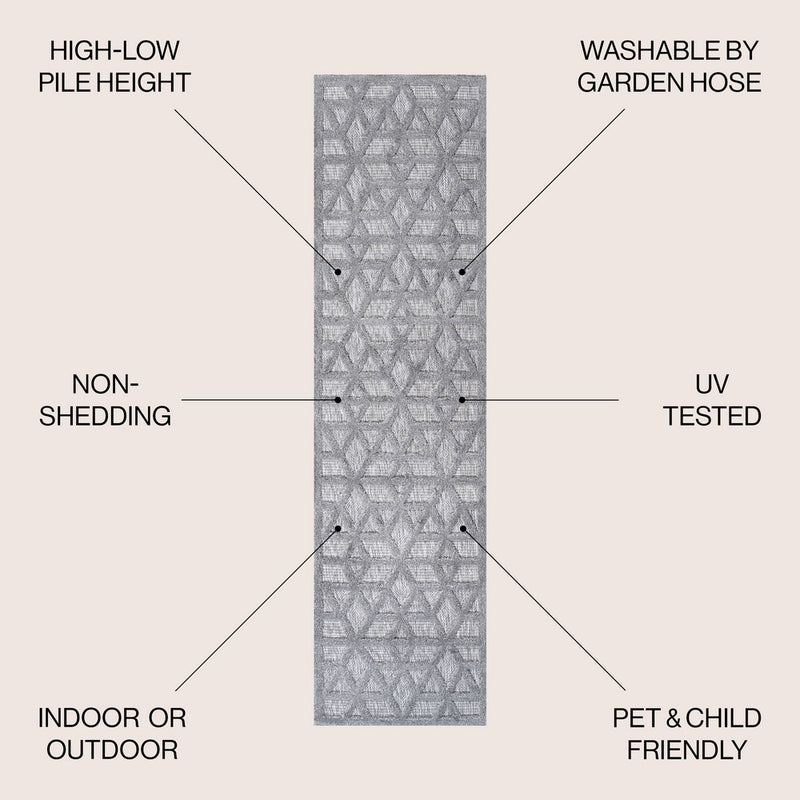 Talaia Neutral Geometric Indoor/outdoor Area Rug