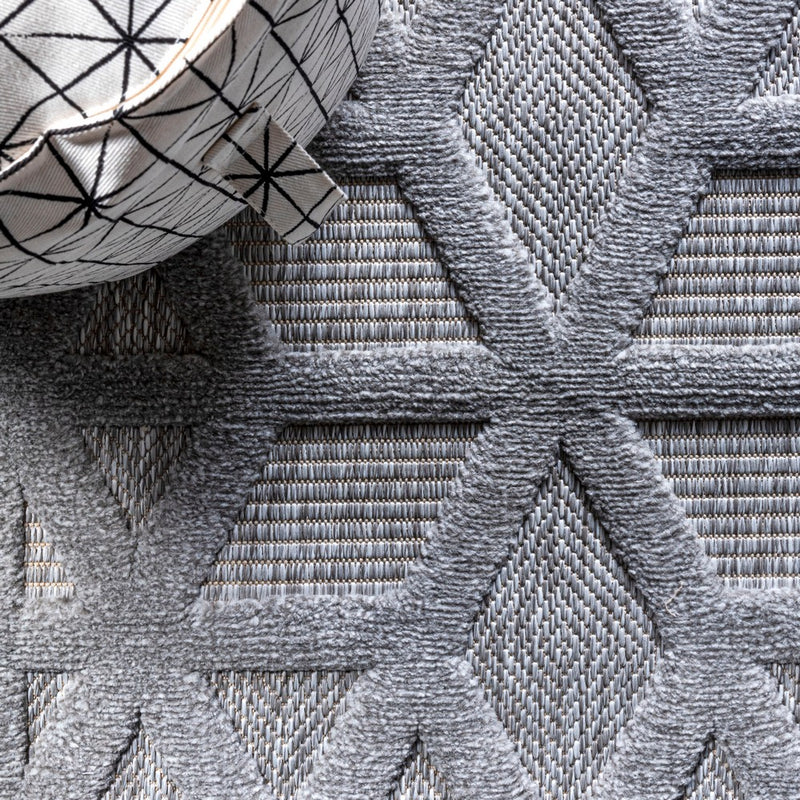 Talaia Neutral Geometric Indoor/outdoor Area Rug