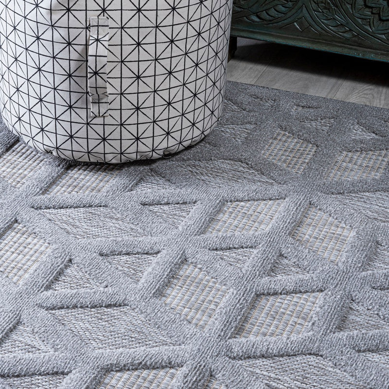 Talaia Neutral Geometric Indoor/outdoor Area Rug