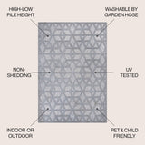 Talaia Neutral Geometric Indoor/outdoor Area Rug