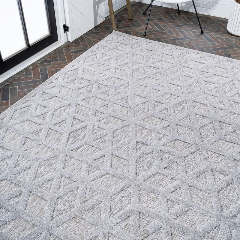 Talaia Neutral Geometric Indoor/outdoor Area Rug