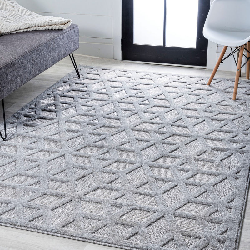 Talaia Neutral Geometric Indoor/outdoor Area Rug