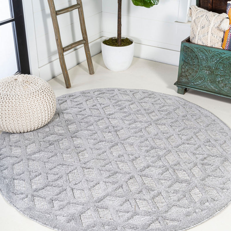 Talaia Neutral Geometric Indoor/outdoor Area Rug