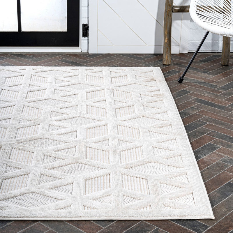 Talaia Neutral Geometric Indoor/outdoor Area Rug
