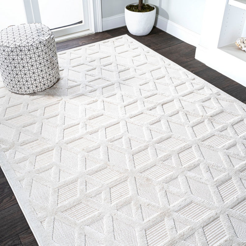 Talaia Neutral Geometric Indoor/outdoor Area Rug